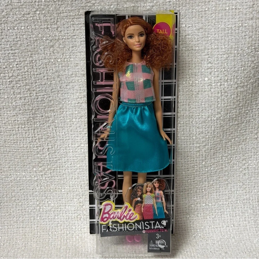 Barbie Fashionistas Doll Terrific Teal, Tall Body, Redhead